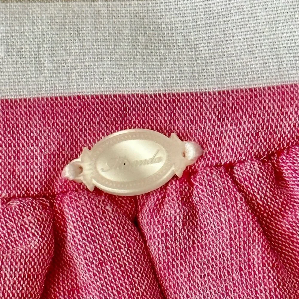 MIRANDA TEXTIL | Pink | LINEN BLEND STRIPED DRESS